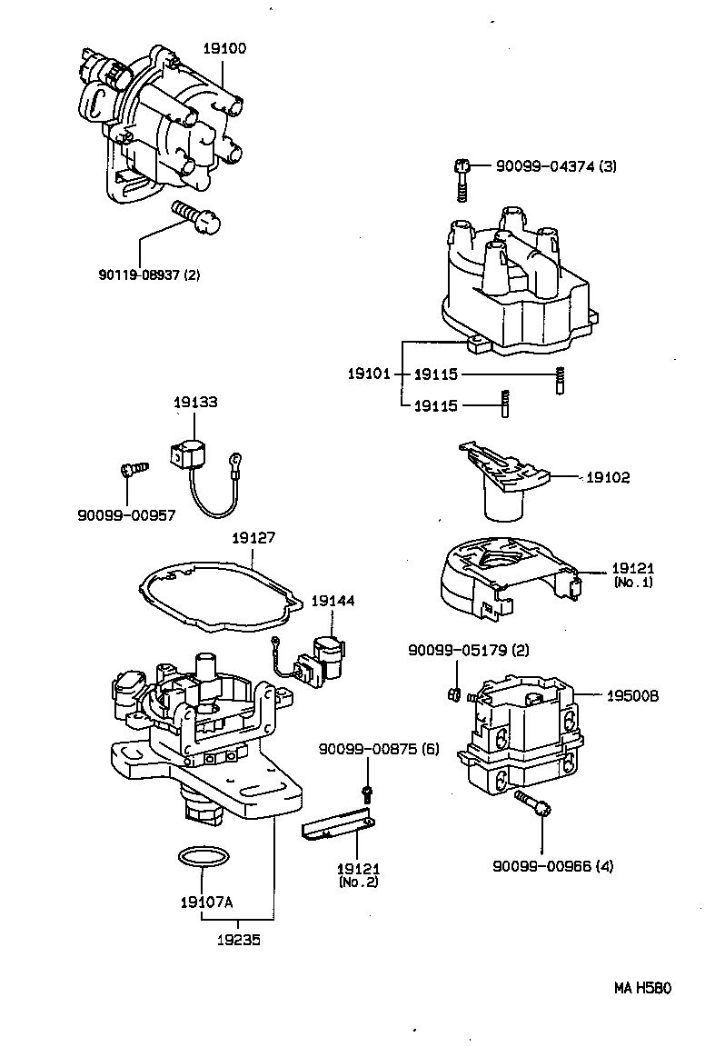 Exploded illustration MAH580