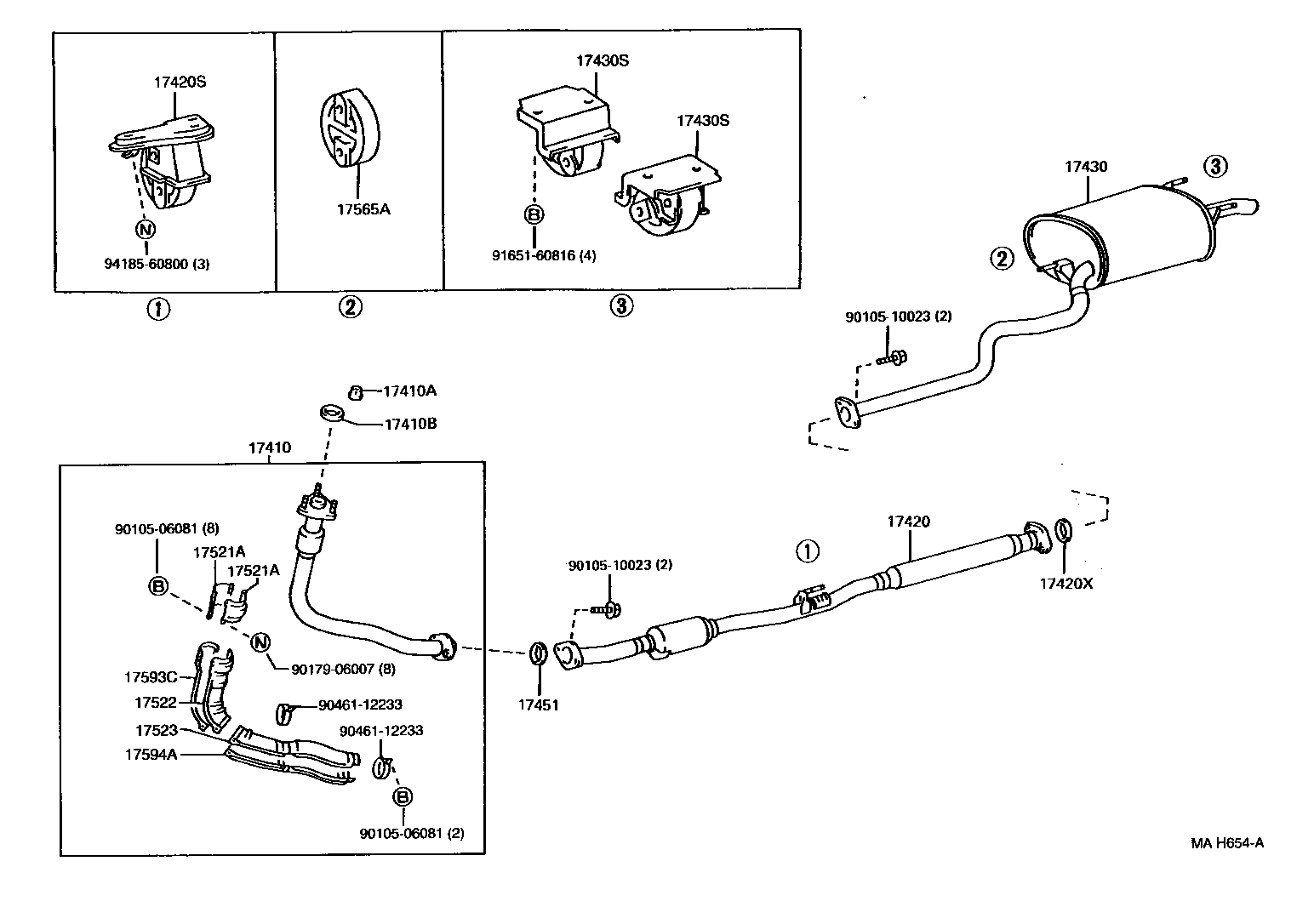 Exploded illustration MAH654A