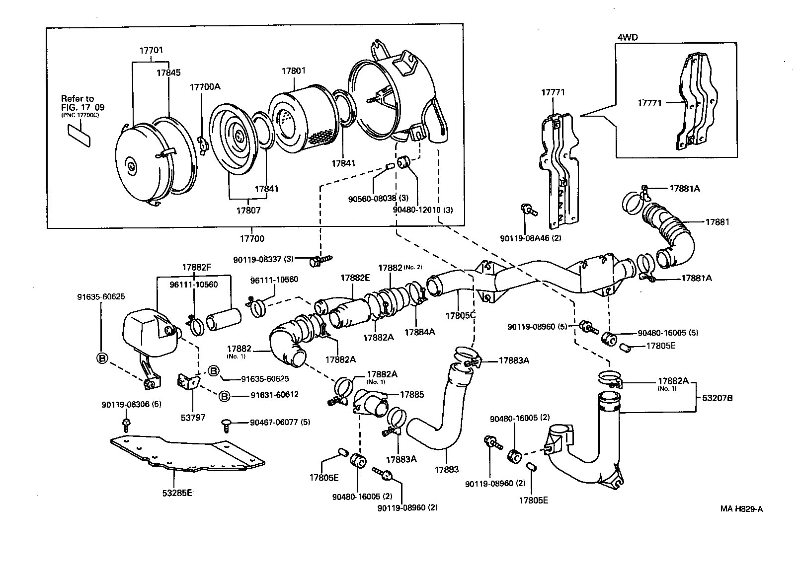 Exploded illustration MAH829A