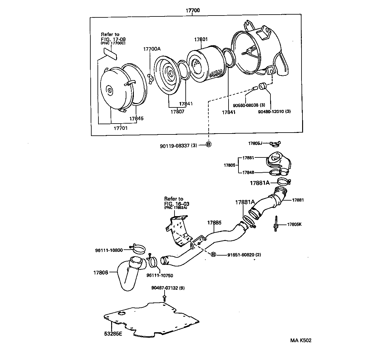 Exploded illustration MAK502
