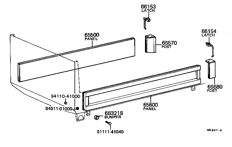 Exploded illustration MB8971B