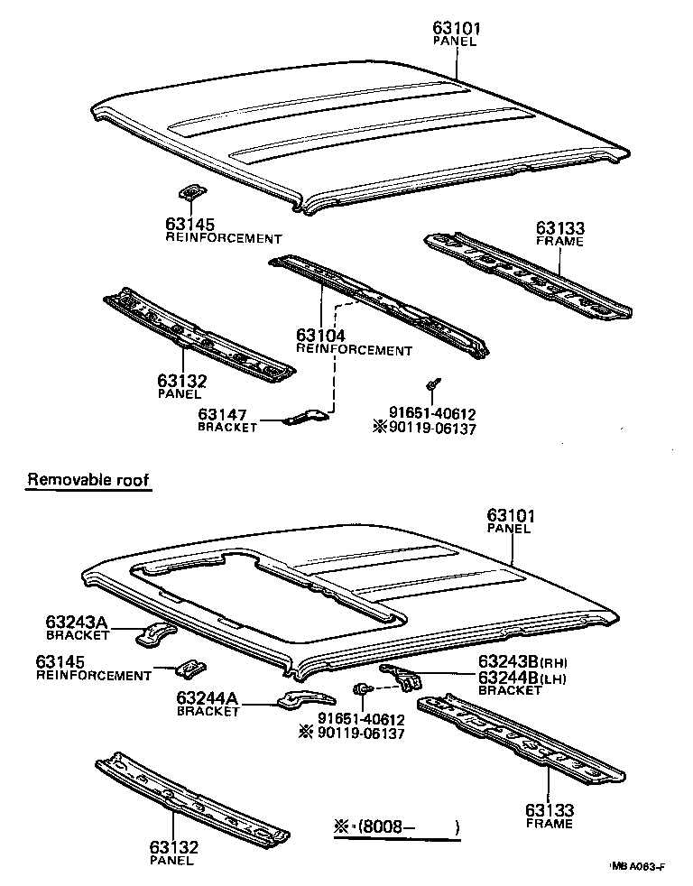 Exploded illustration MBA063F