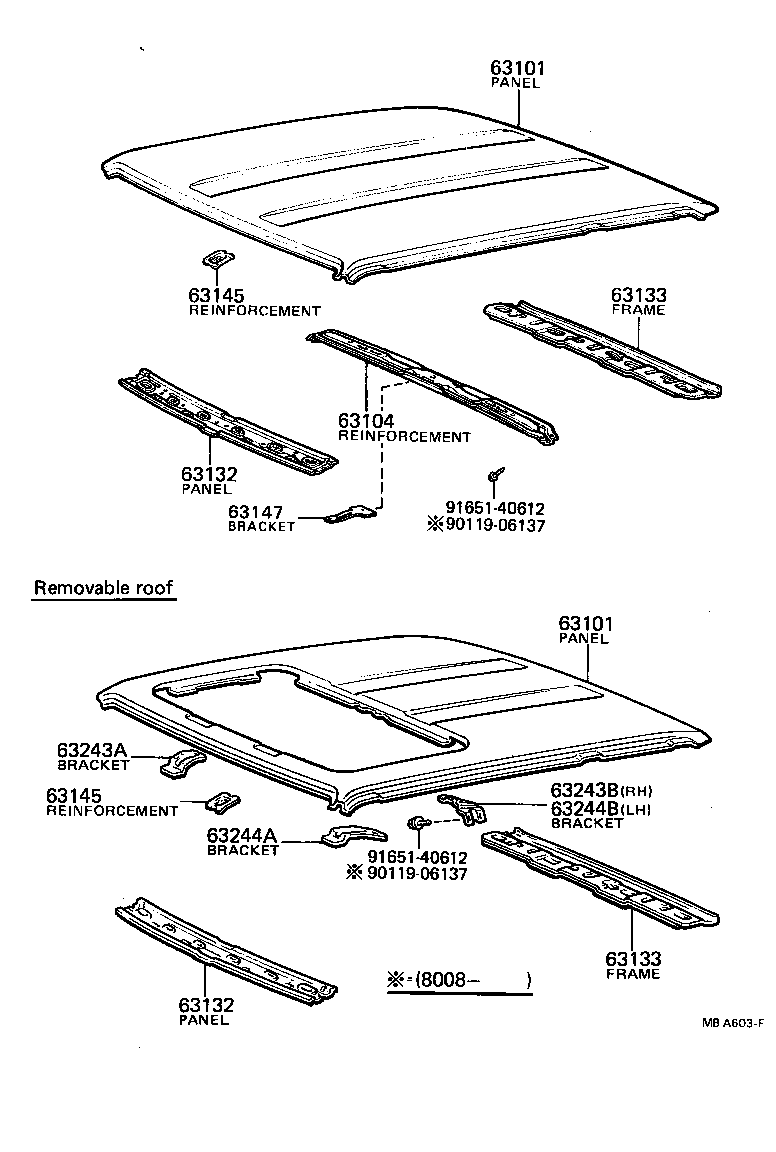 Exploded illustration MBA603F