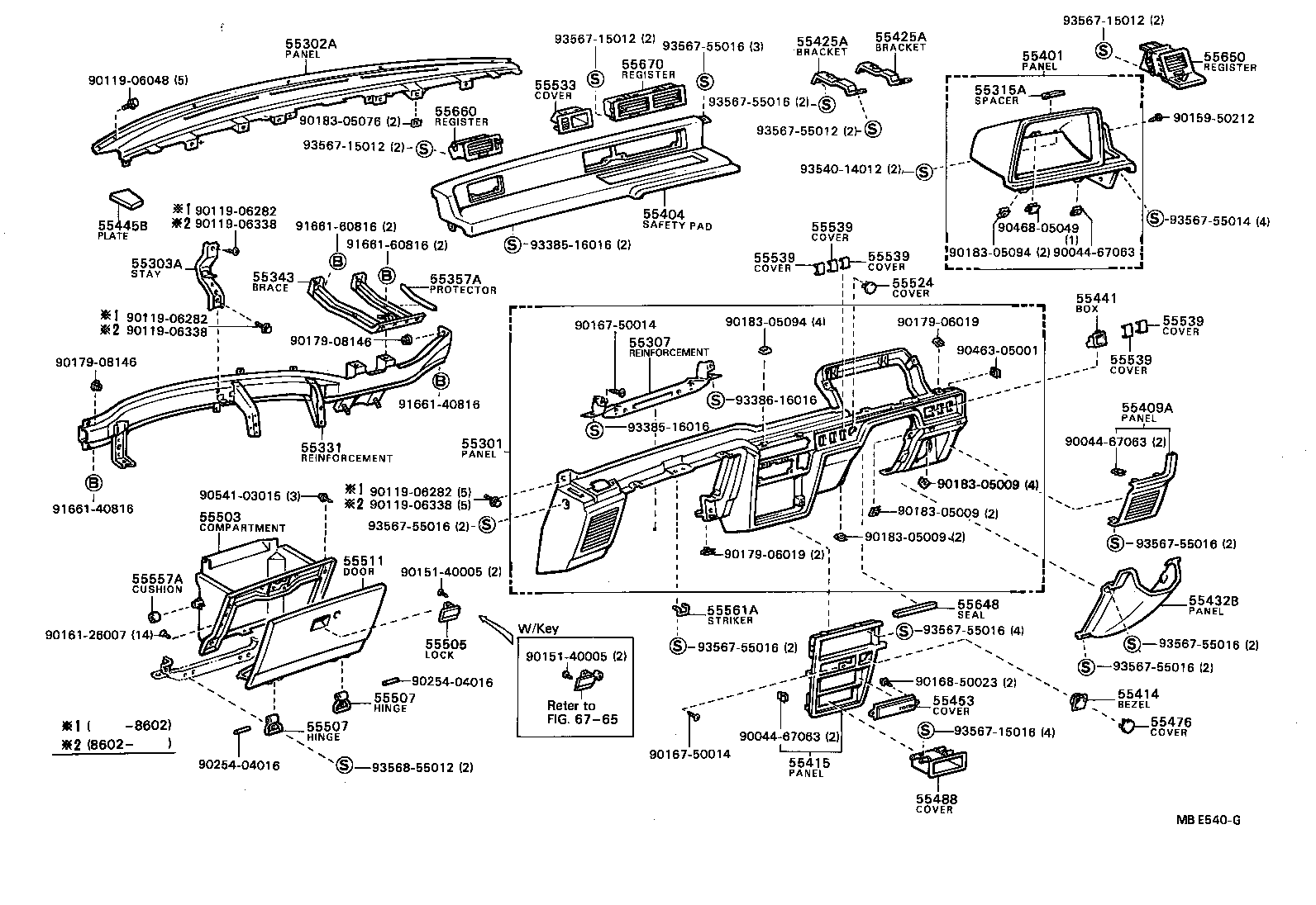 Exploded illustration MBE540G
