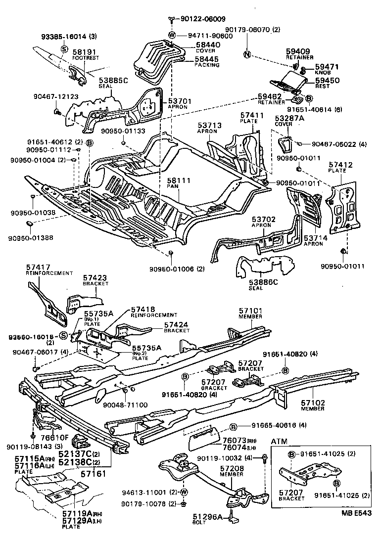 Exploded illustration MBE543