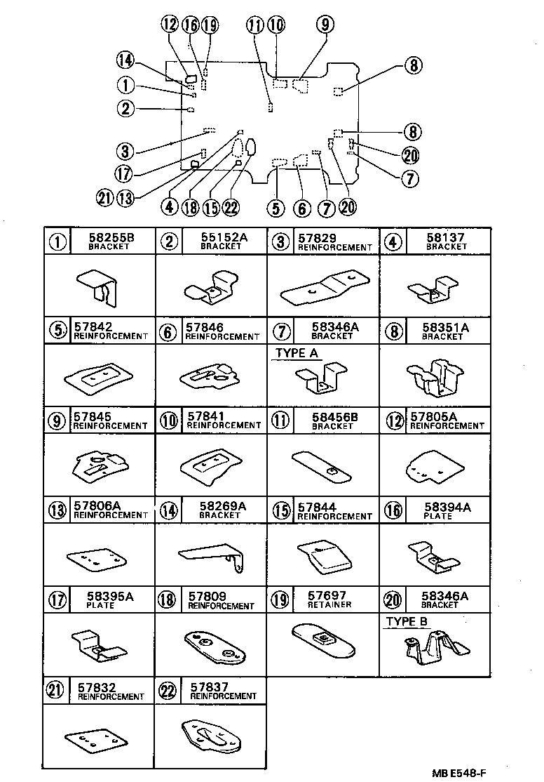 Exploded illustration MBE548F