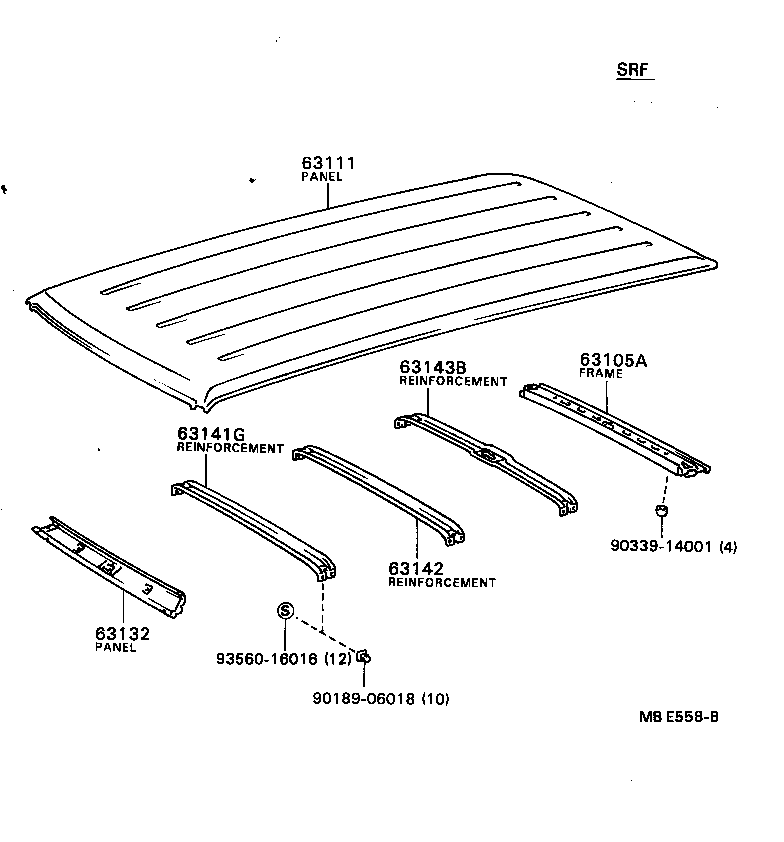 Exploded illustration MBE558B