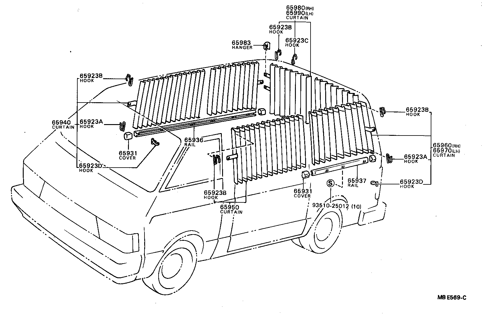 Exploded illustration MBE569C