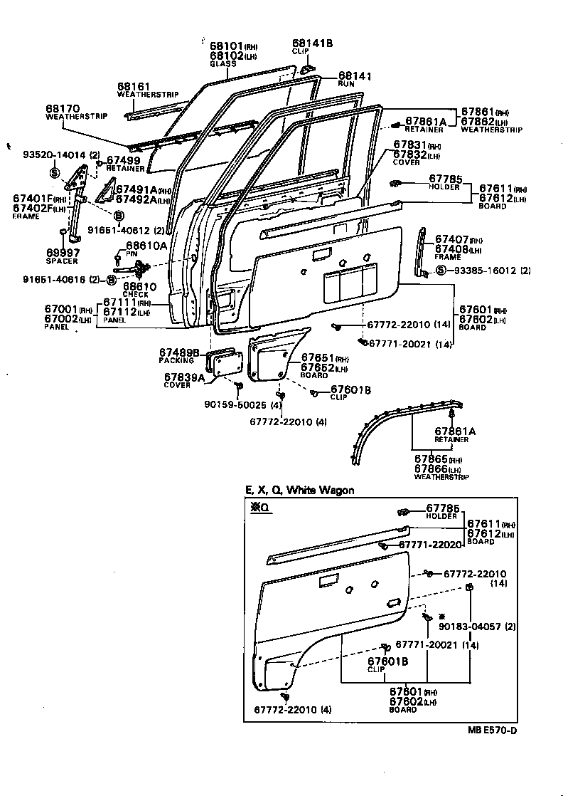 Exploded illustration MBE570D