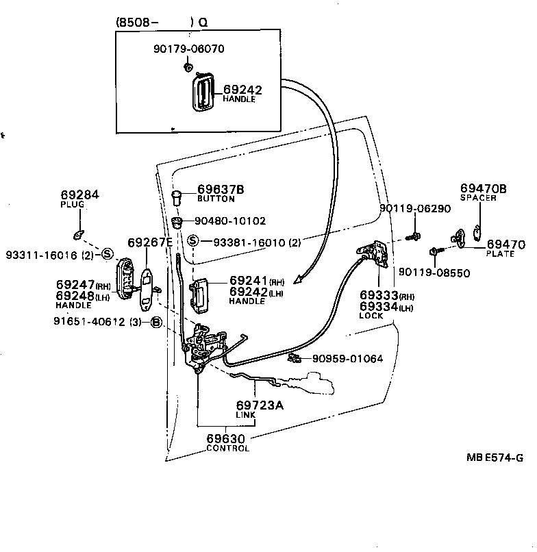 Exploded illustration MBE574G