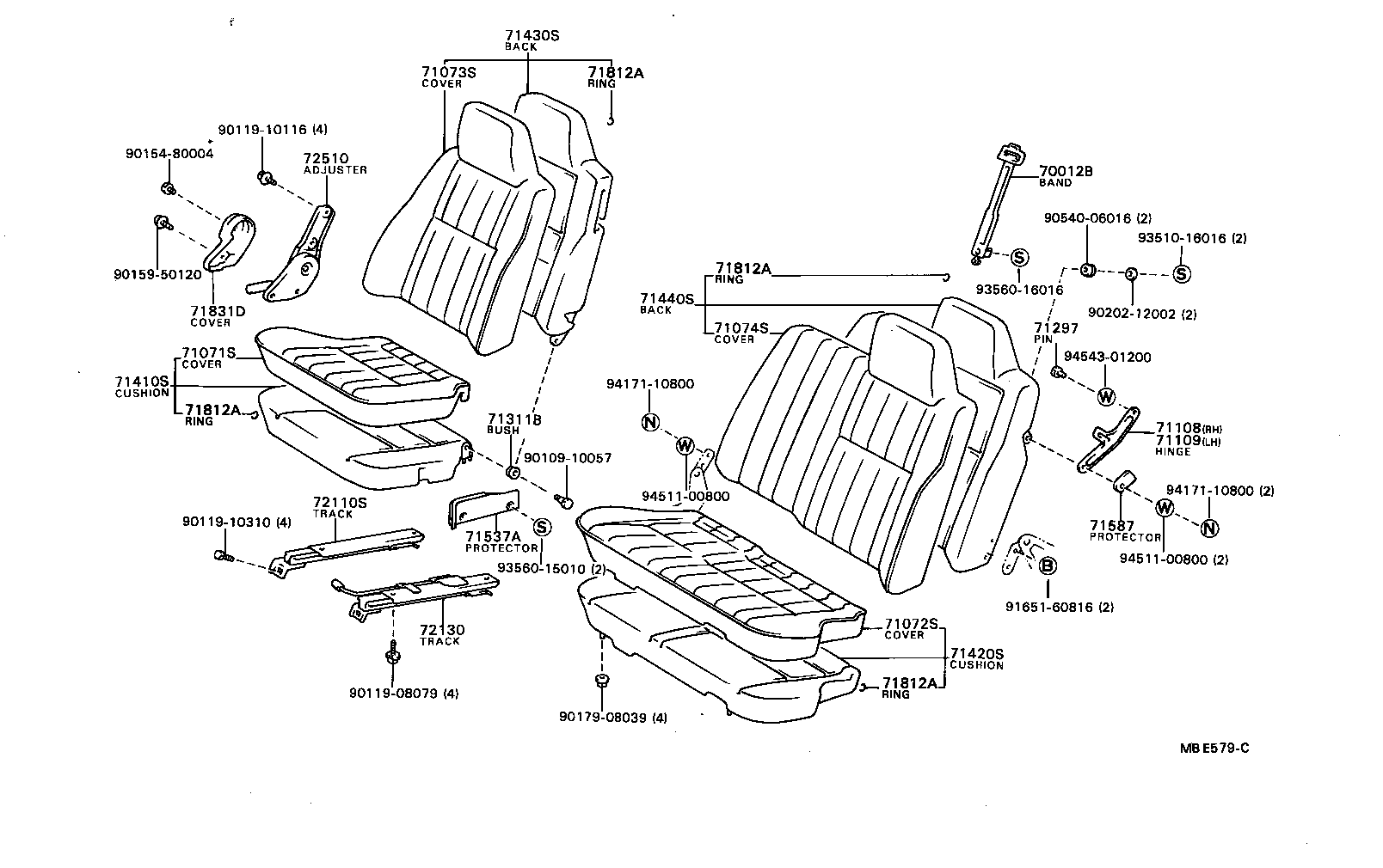 Exploded illustration MBE579C