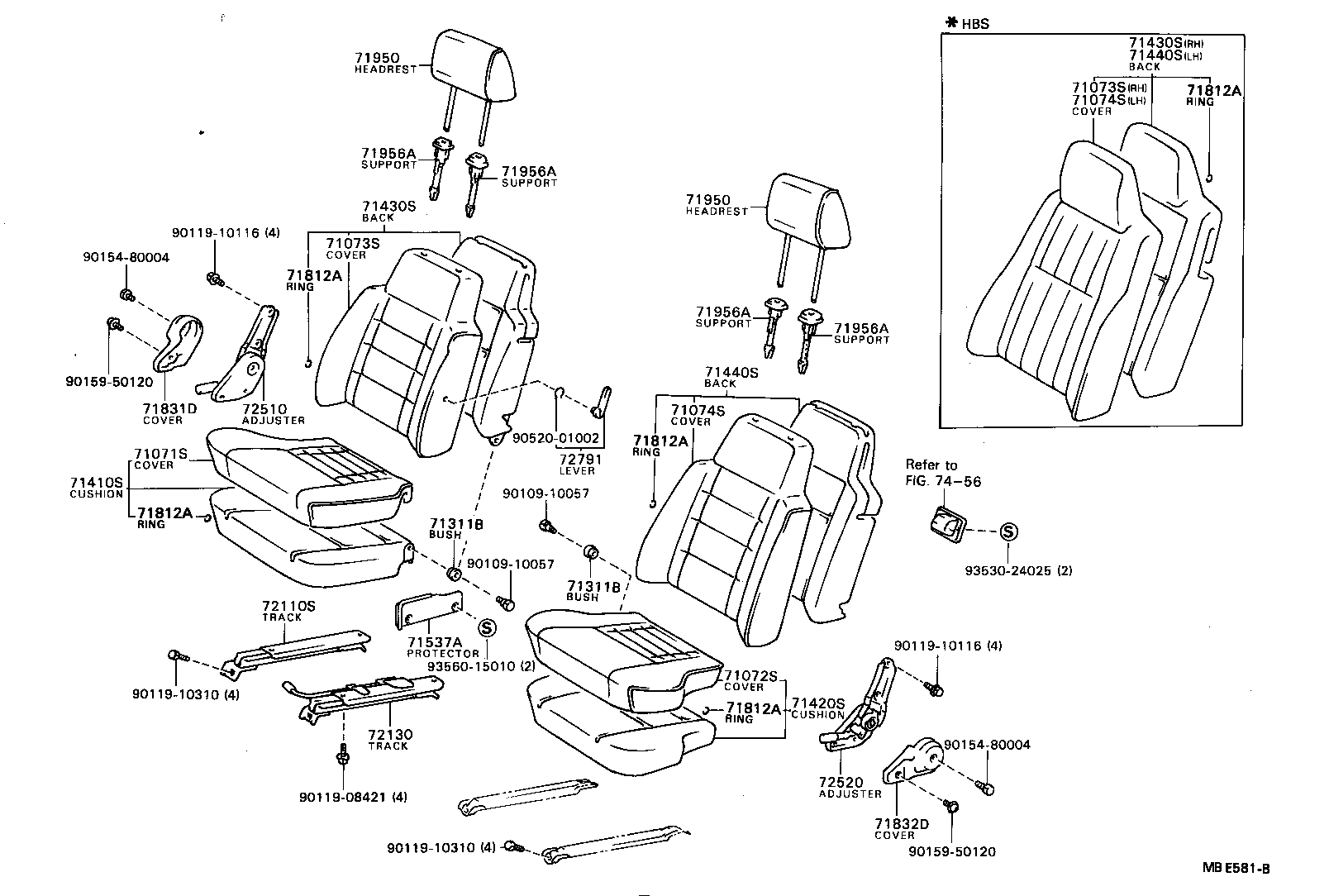 Exploded illustration MBE581B