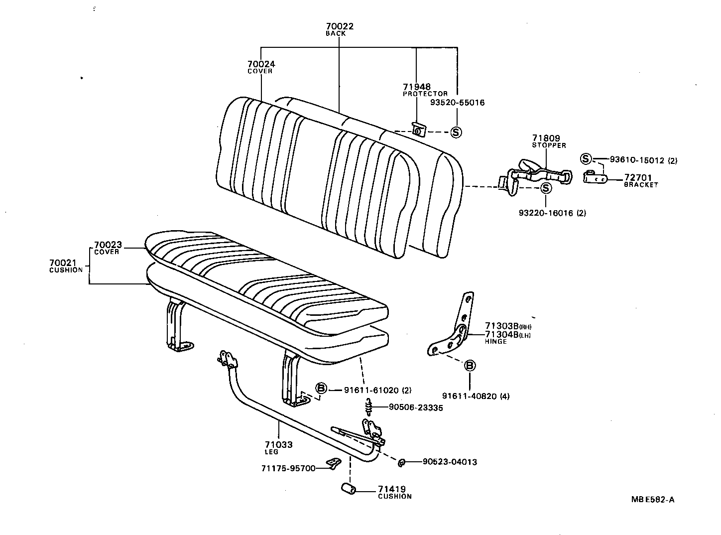 Exploded illustration MBE582A
