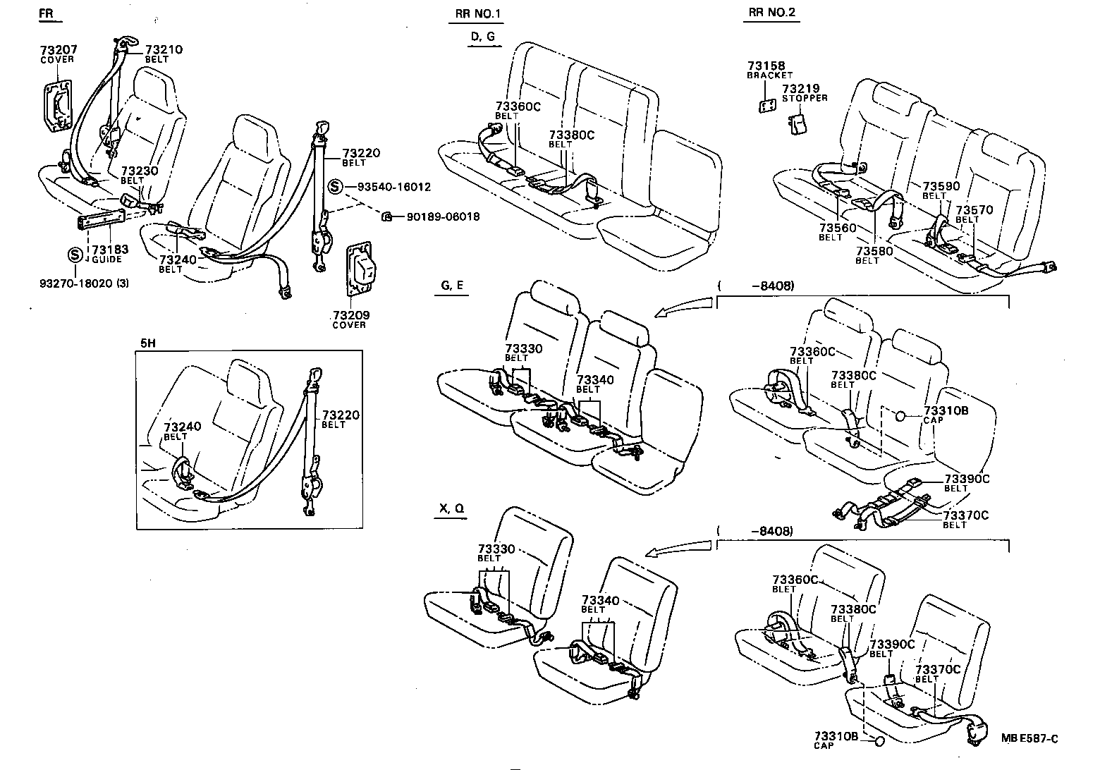 Exploded illustration MBE587C