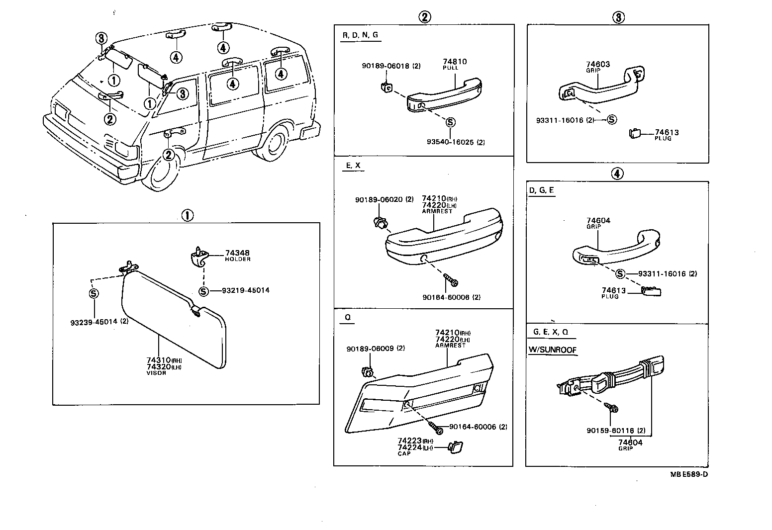 Exploded illustration MBE589D