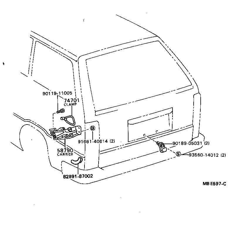 Exploded illustration MBE597C