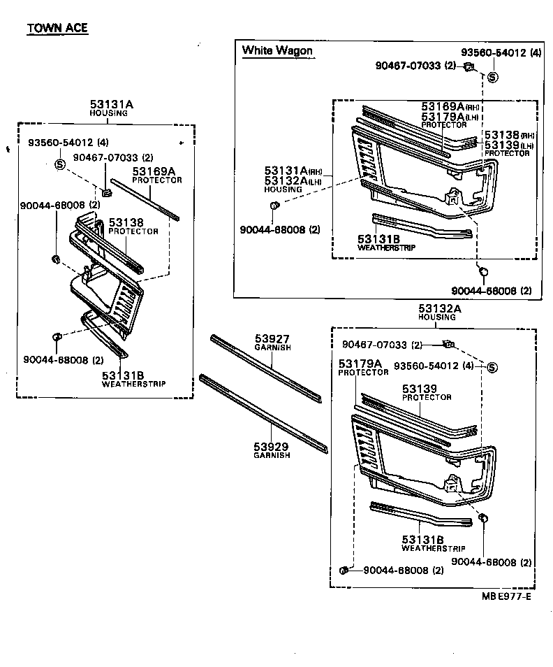 Exploded illustration MBE977E