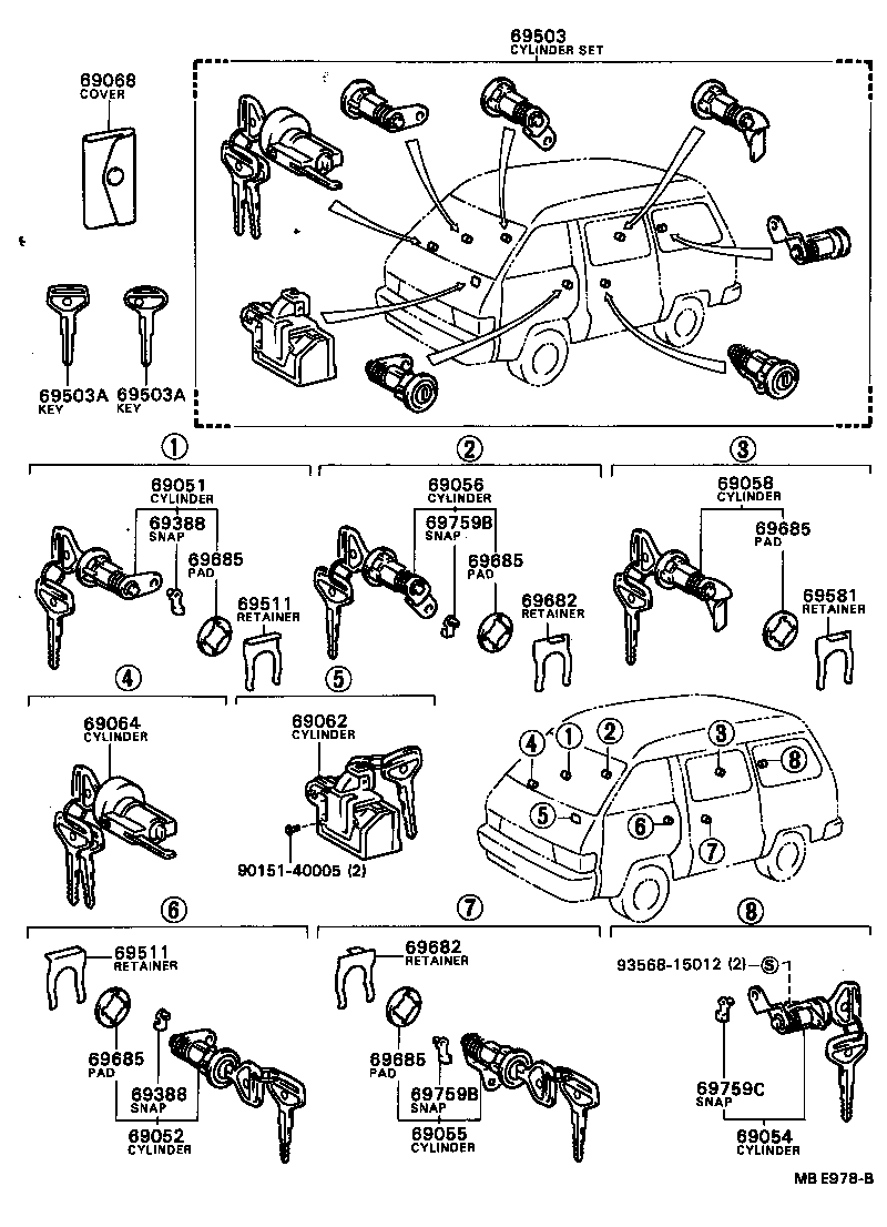 Exploded illustration MBE978B