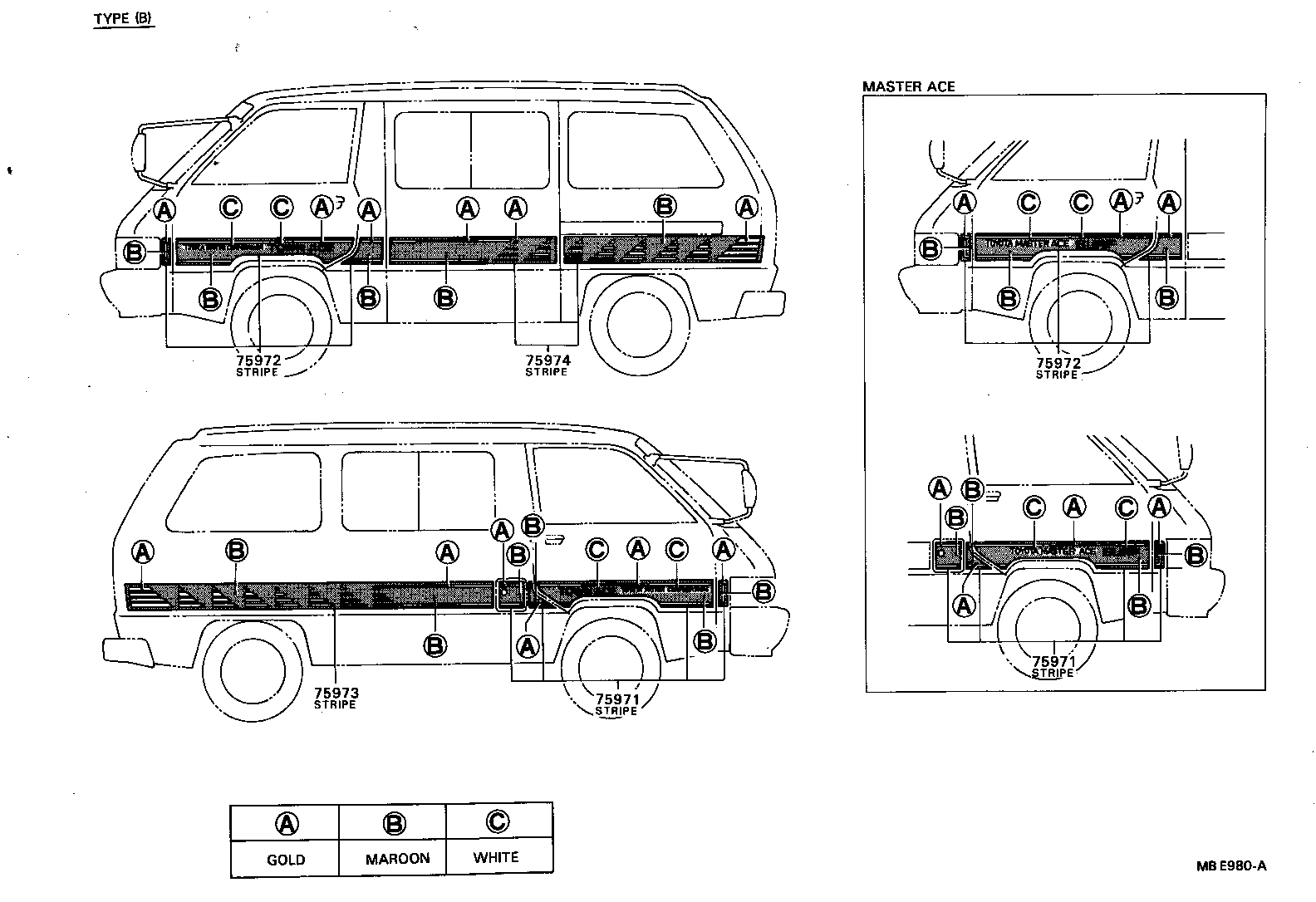 Exploded illustration MBE980A