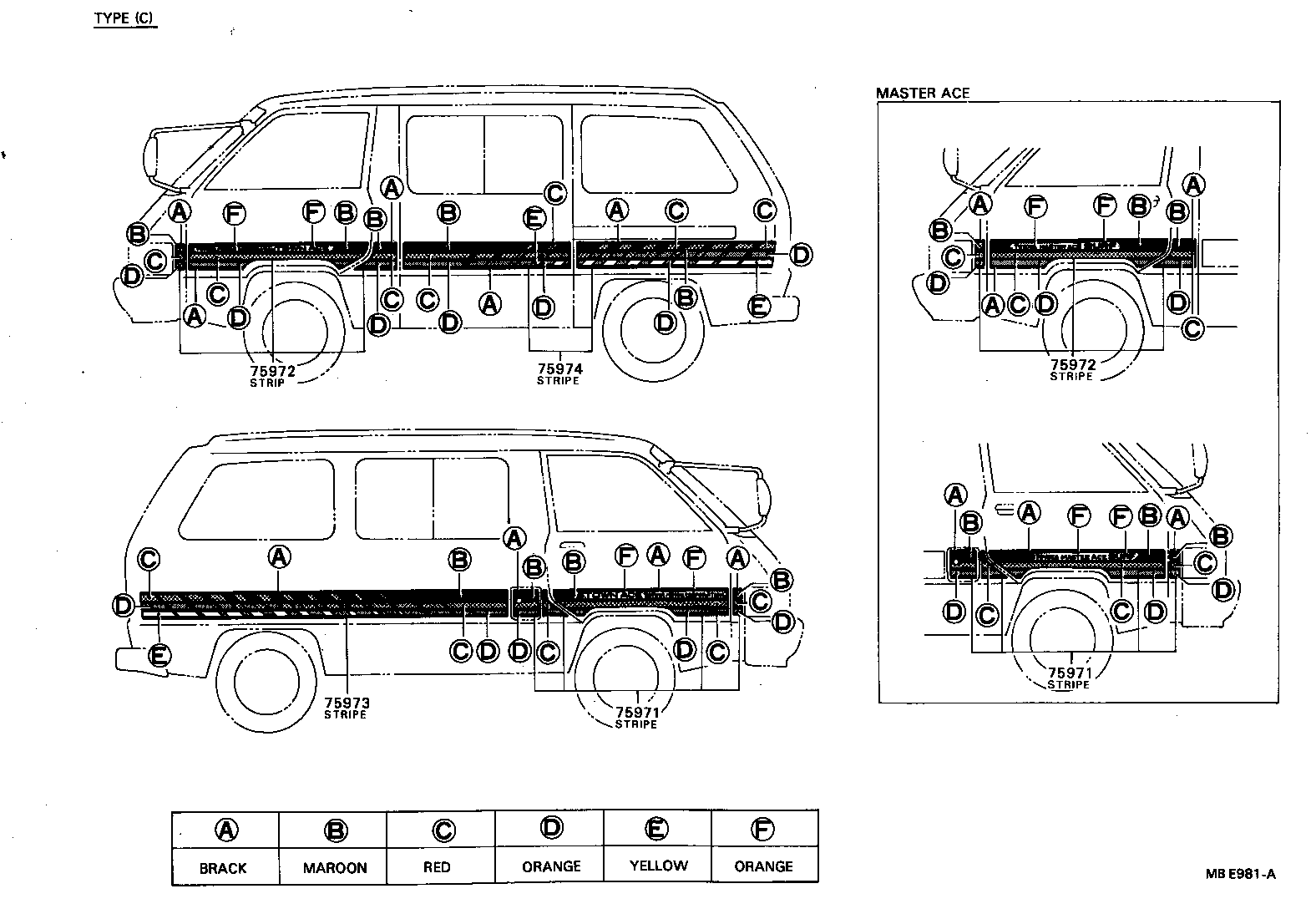 Exploded illustration MBE981A