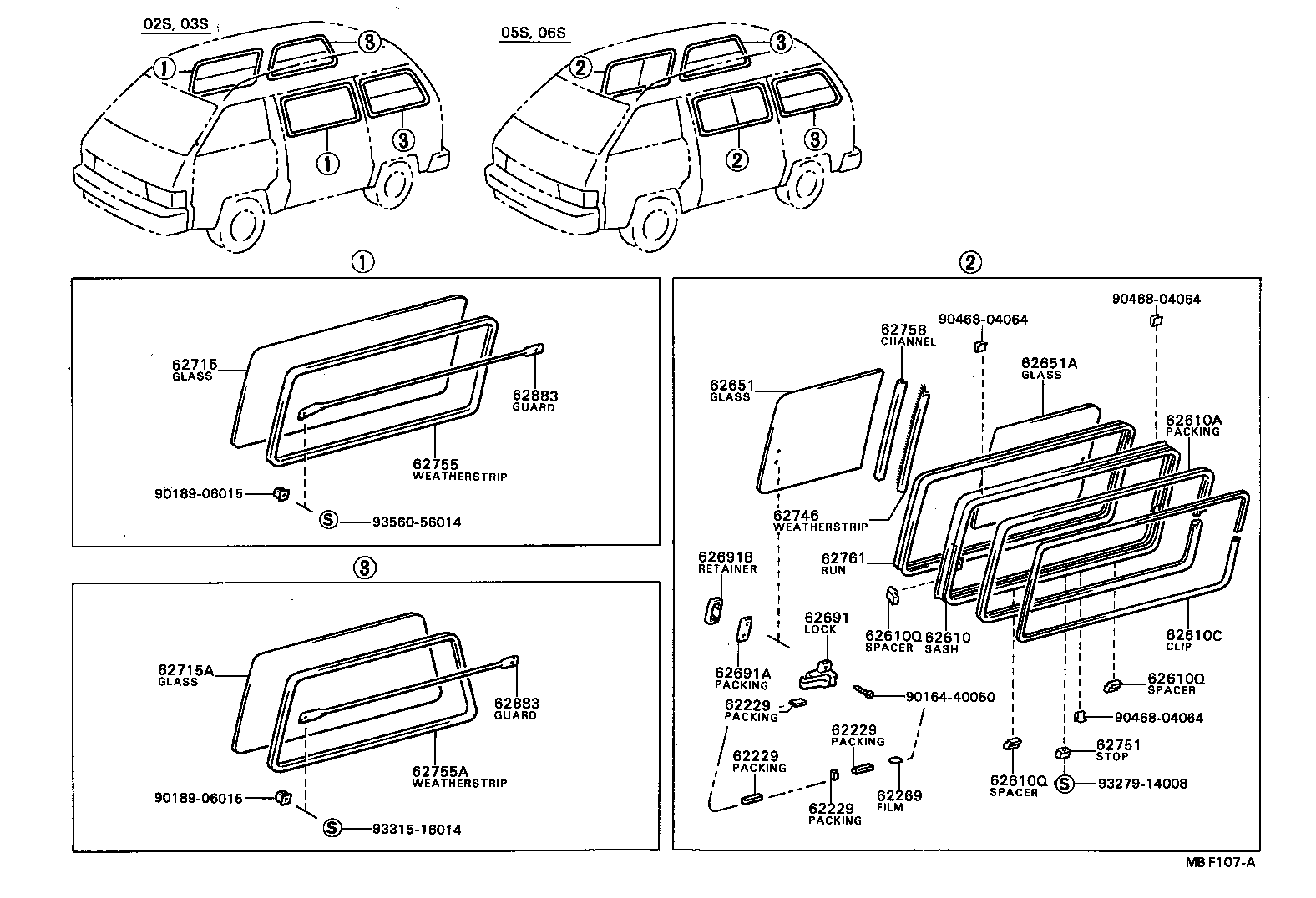Exploded illustration MBF107A