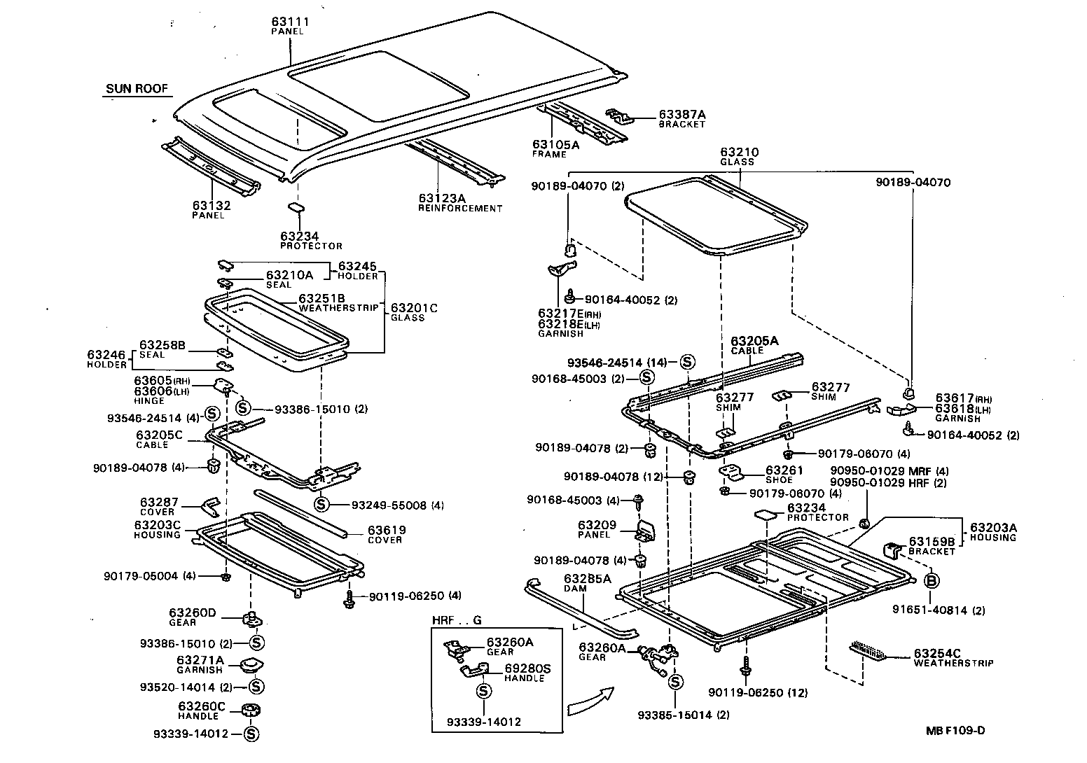 Exploded illustration MBF109D