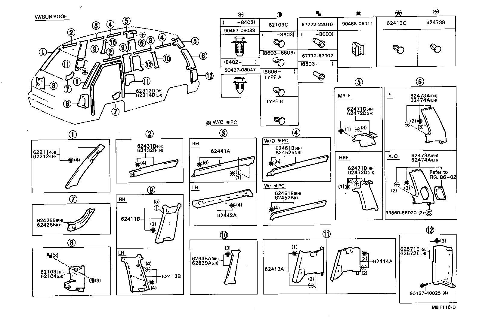 Exploded illustration MBF116D