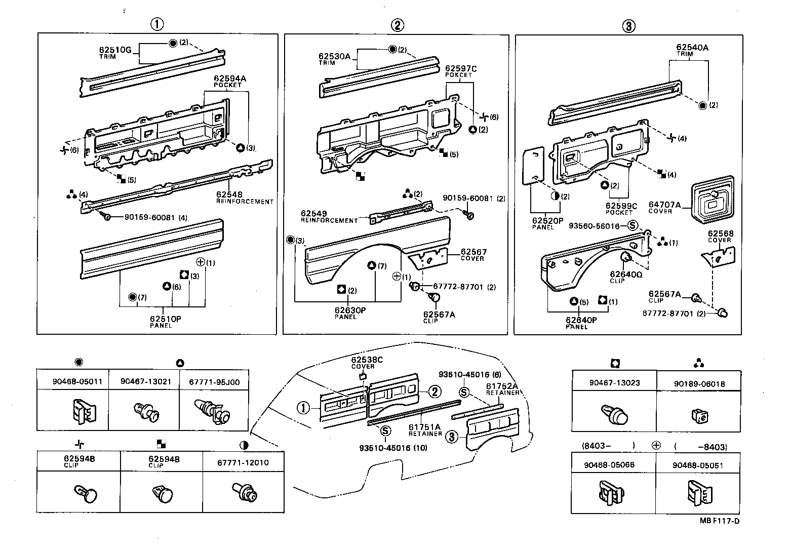 Exploded illustration MBF117D