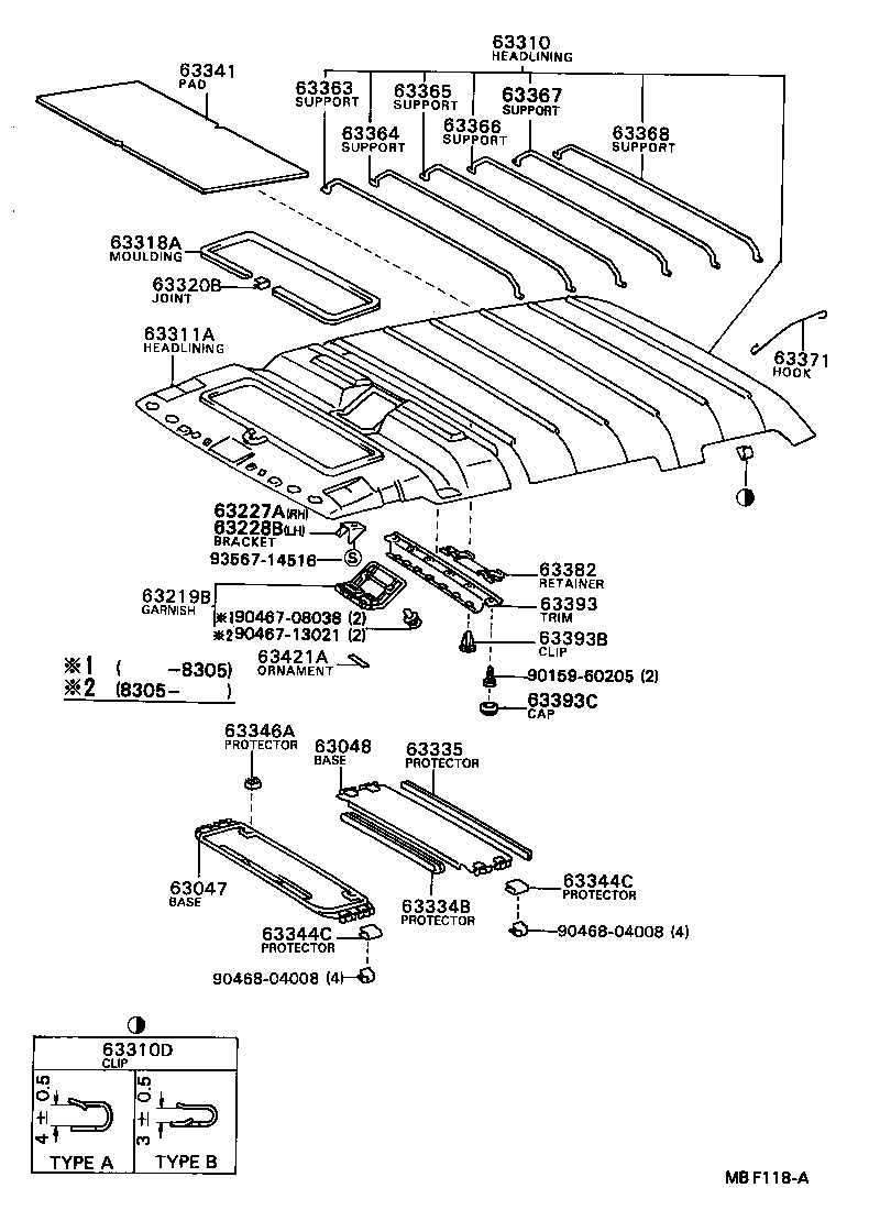 Exploded illustration MBF118A