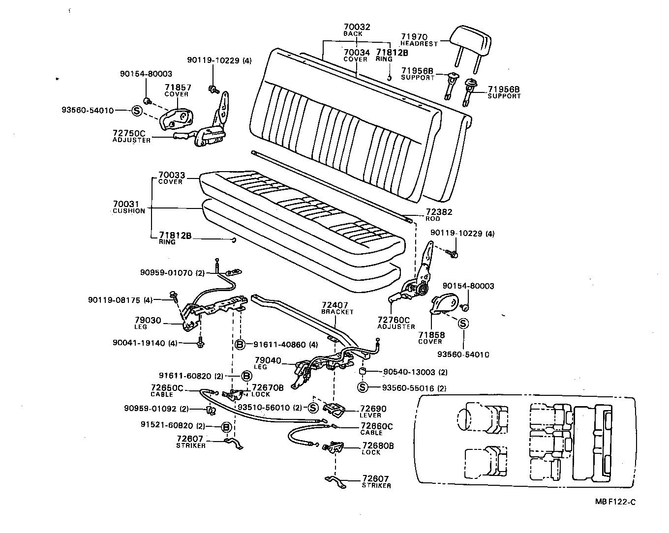 Exploded illustration MBF122C