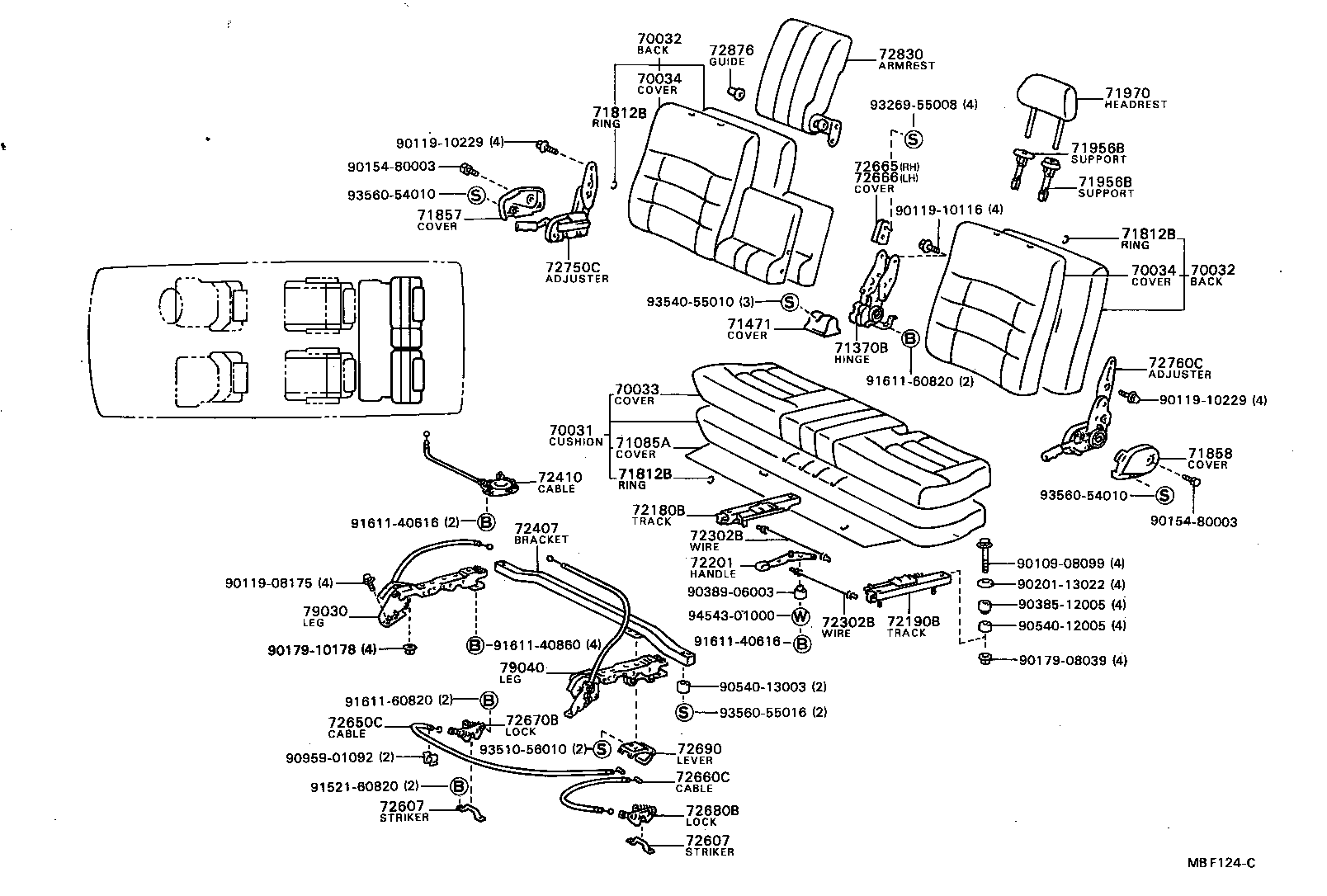 Exploded illustration MBF124C