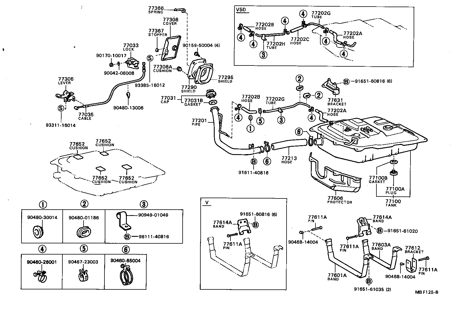 Exploded illustration MBF125B