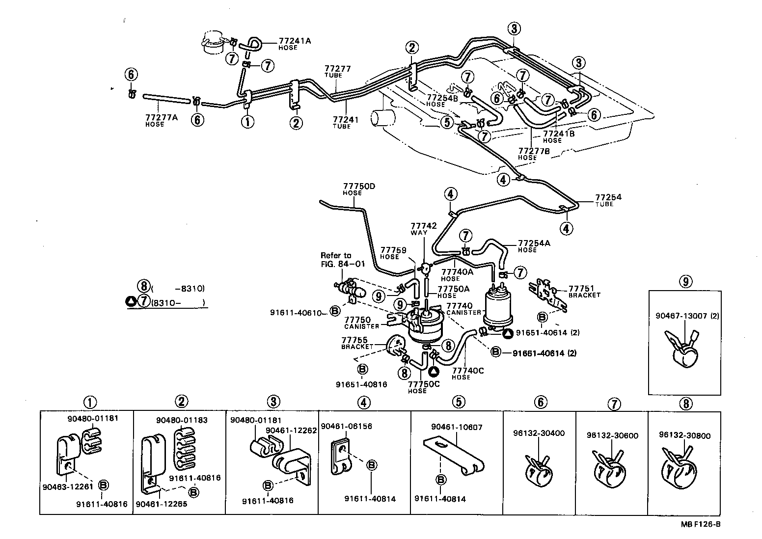 Exploded illustration MBF126B