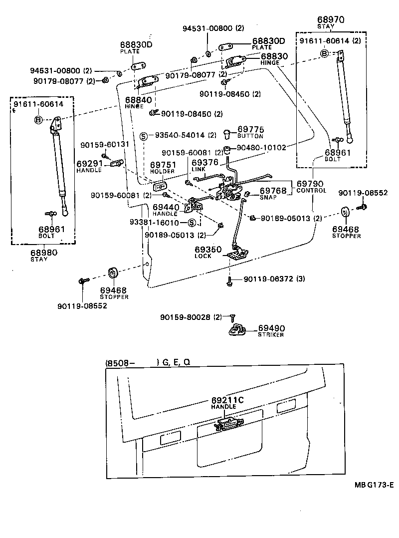 Exploded illustration MBG173E