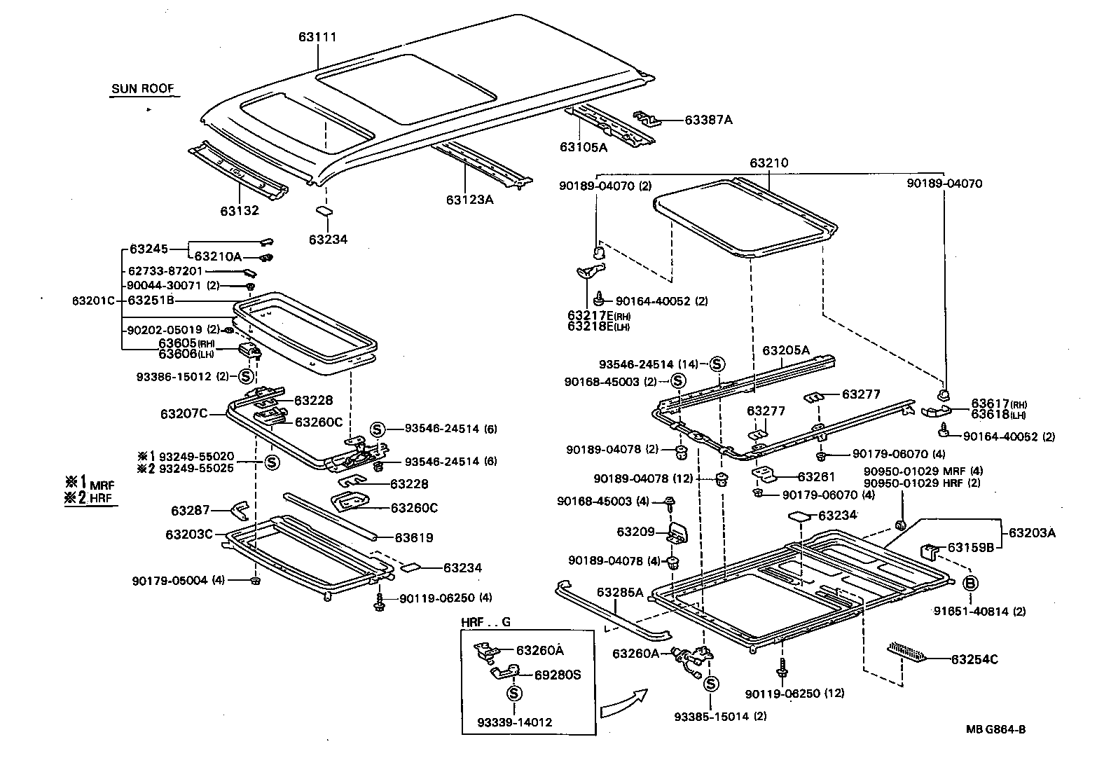 Exploded illustration MBG864B