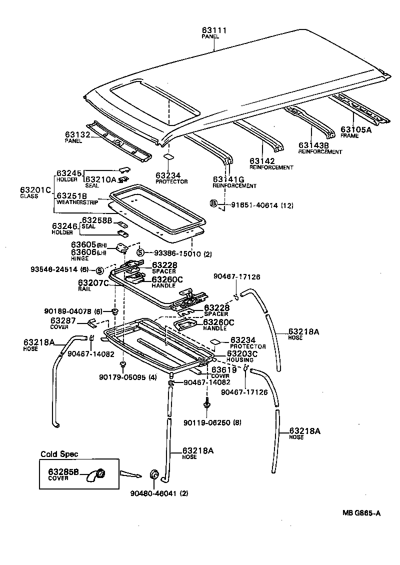 Exploded illustration MBG865A