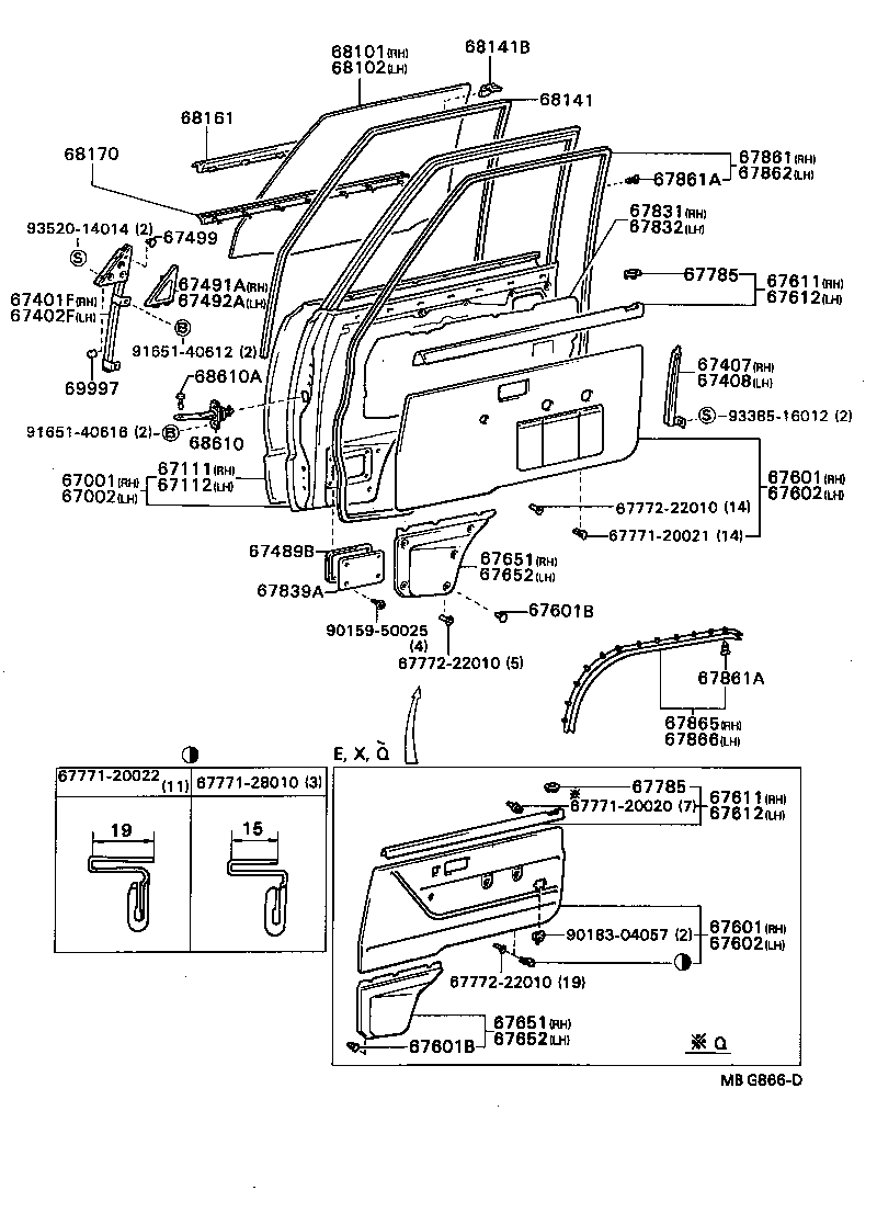 Exploded illustration MBG866D