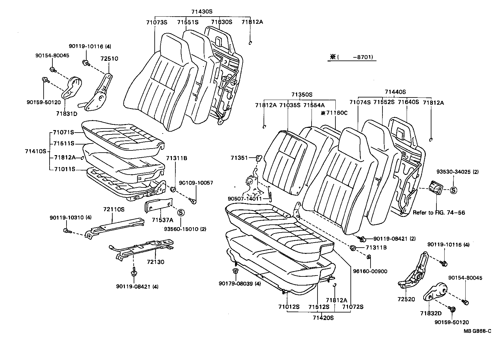 Exploded illustration MBG868C