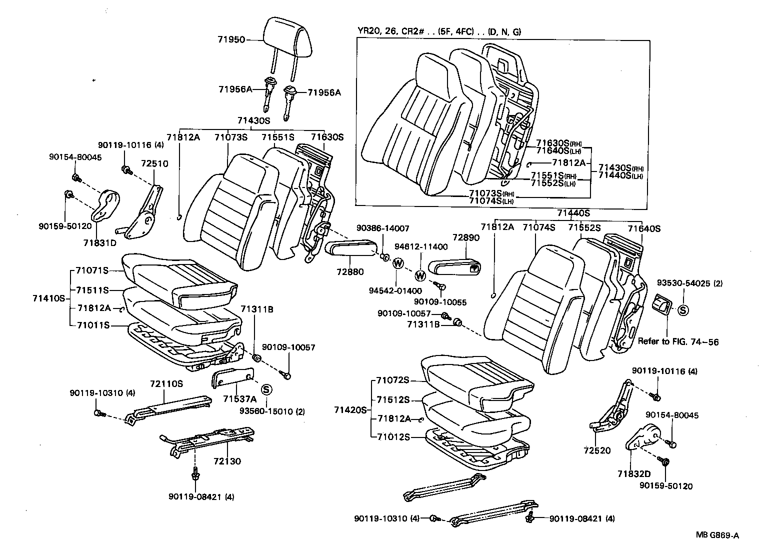 Exploded illustration MBG869A