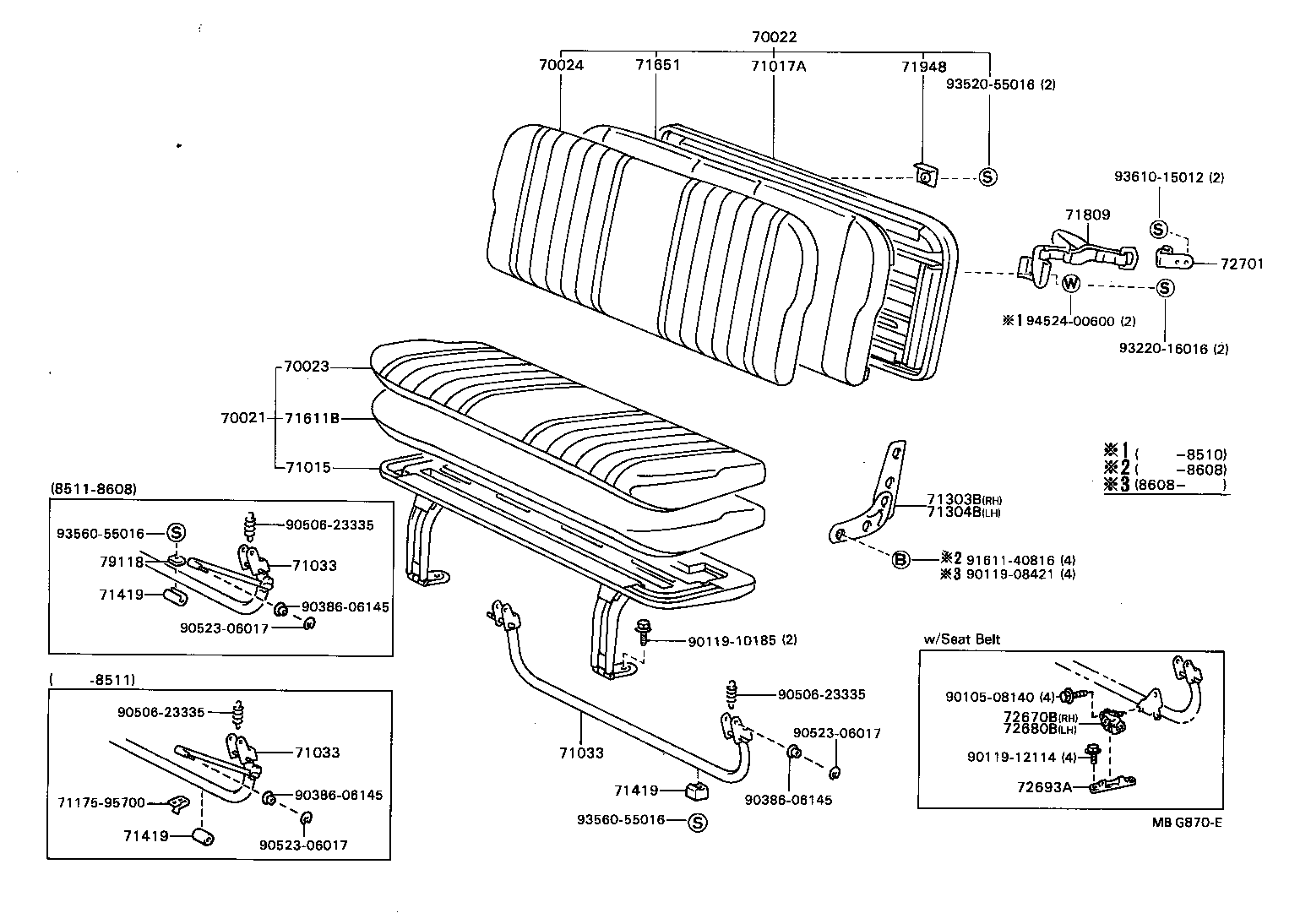 Exploded illustration MBG870E