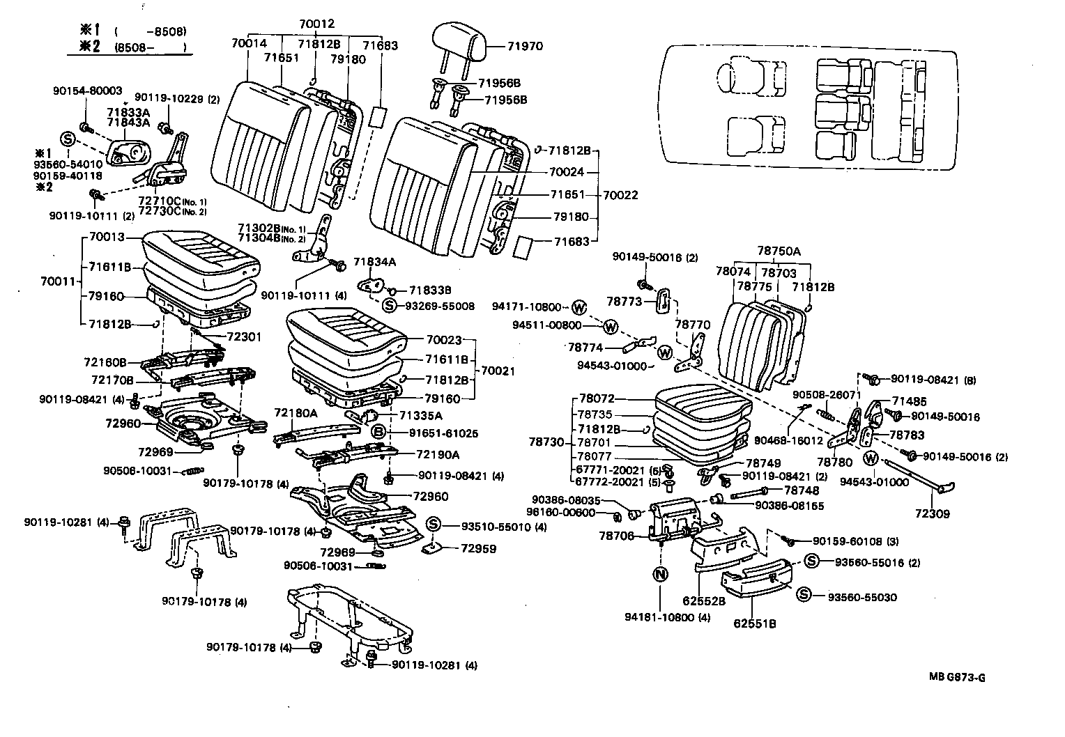 Exploded illustration MBG873G