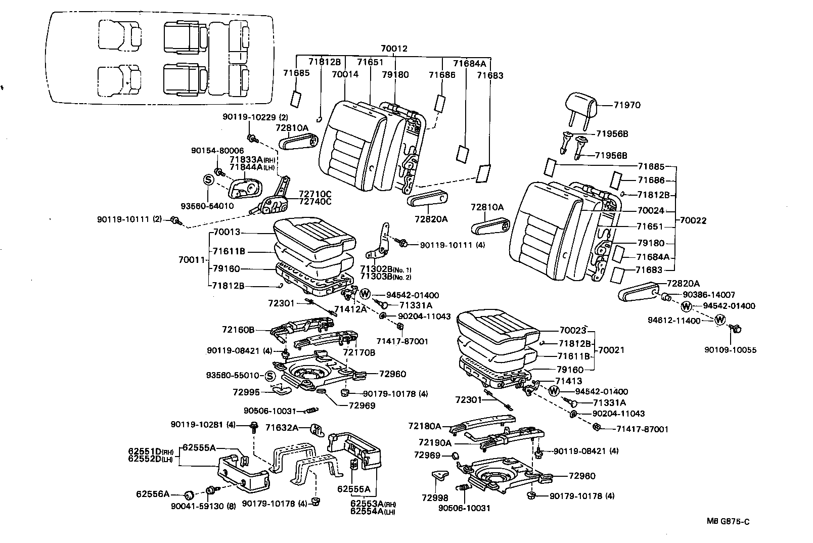 Exploded illustration MBG875C