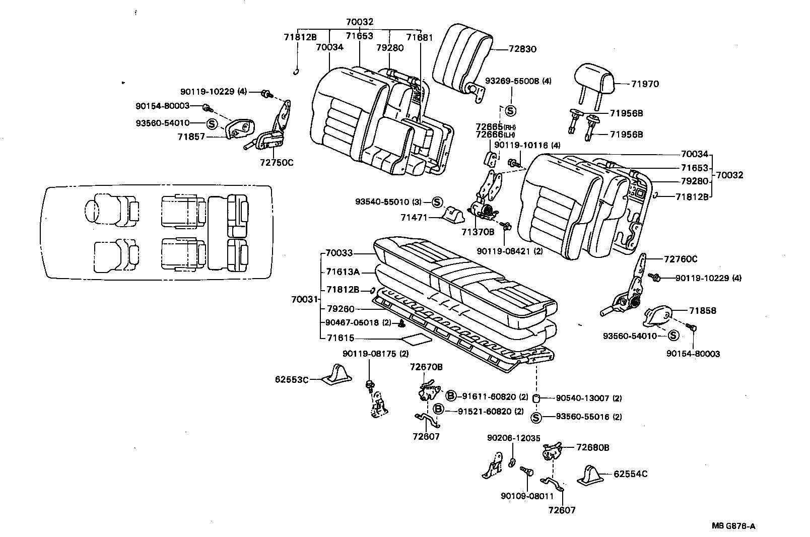 Exploded illustration MBG876A