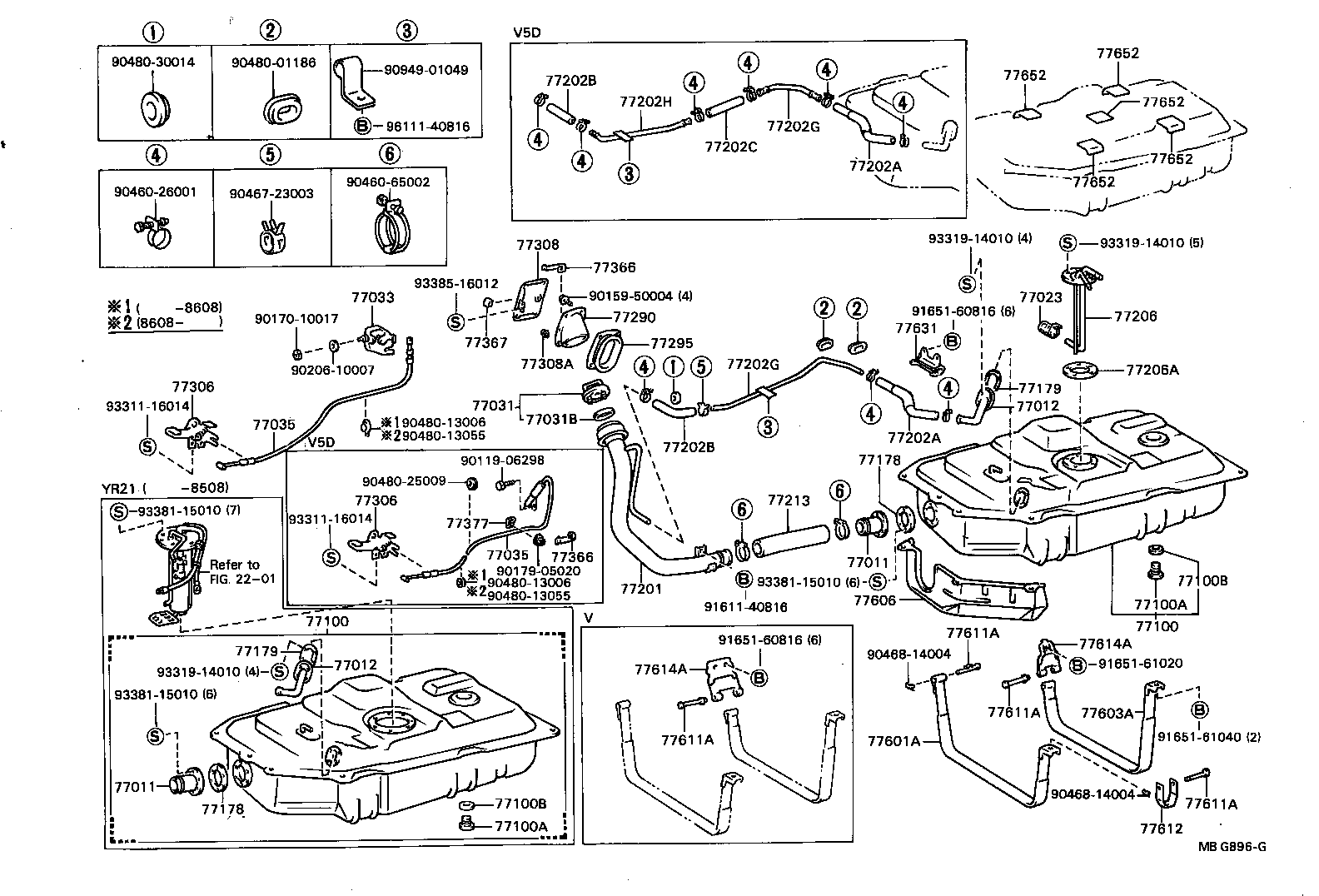 Exploded illustration MBG896G