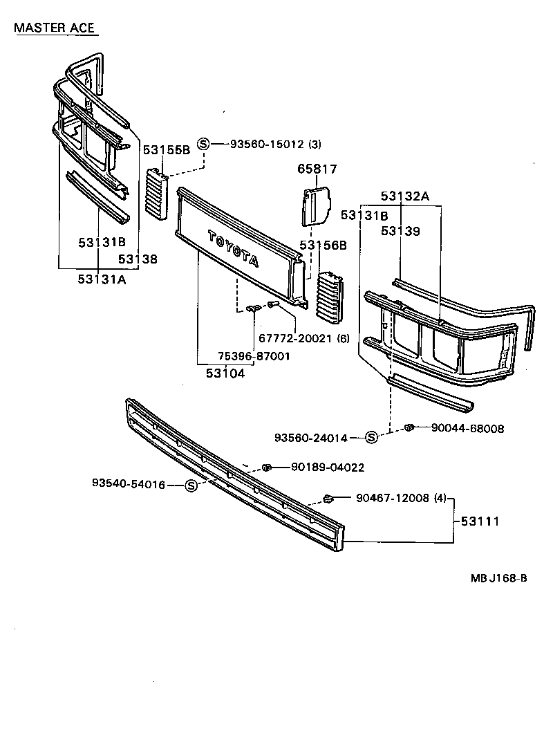 Exploded illustration MBJ168B
