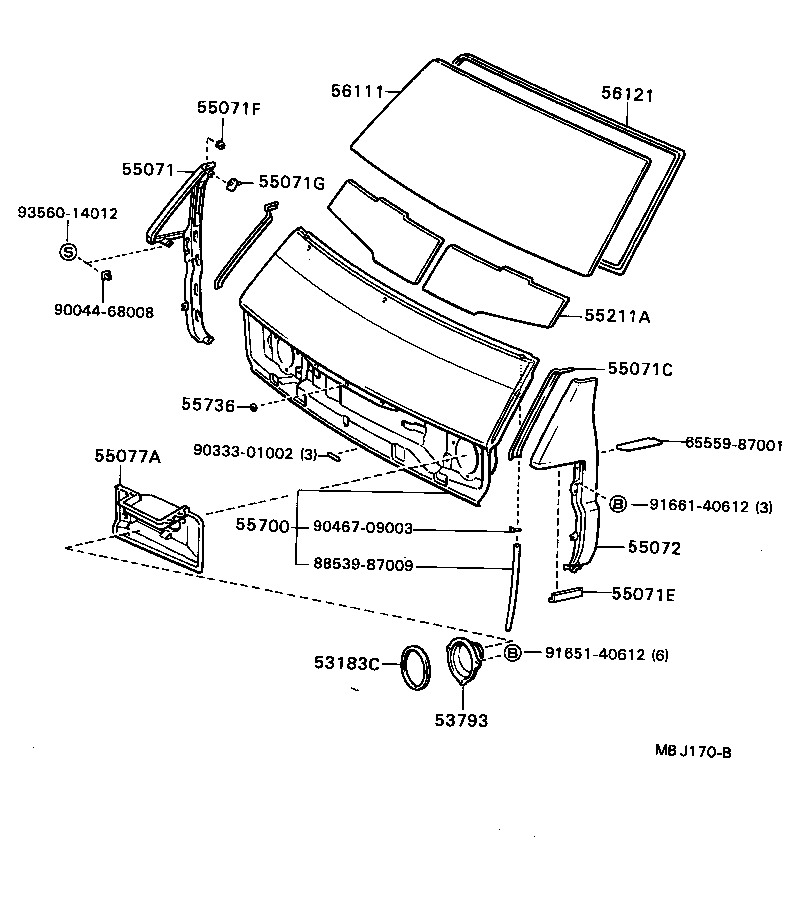 Exploded illustration MBJ170B