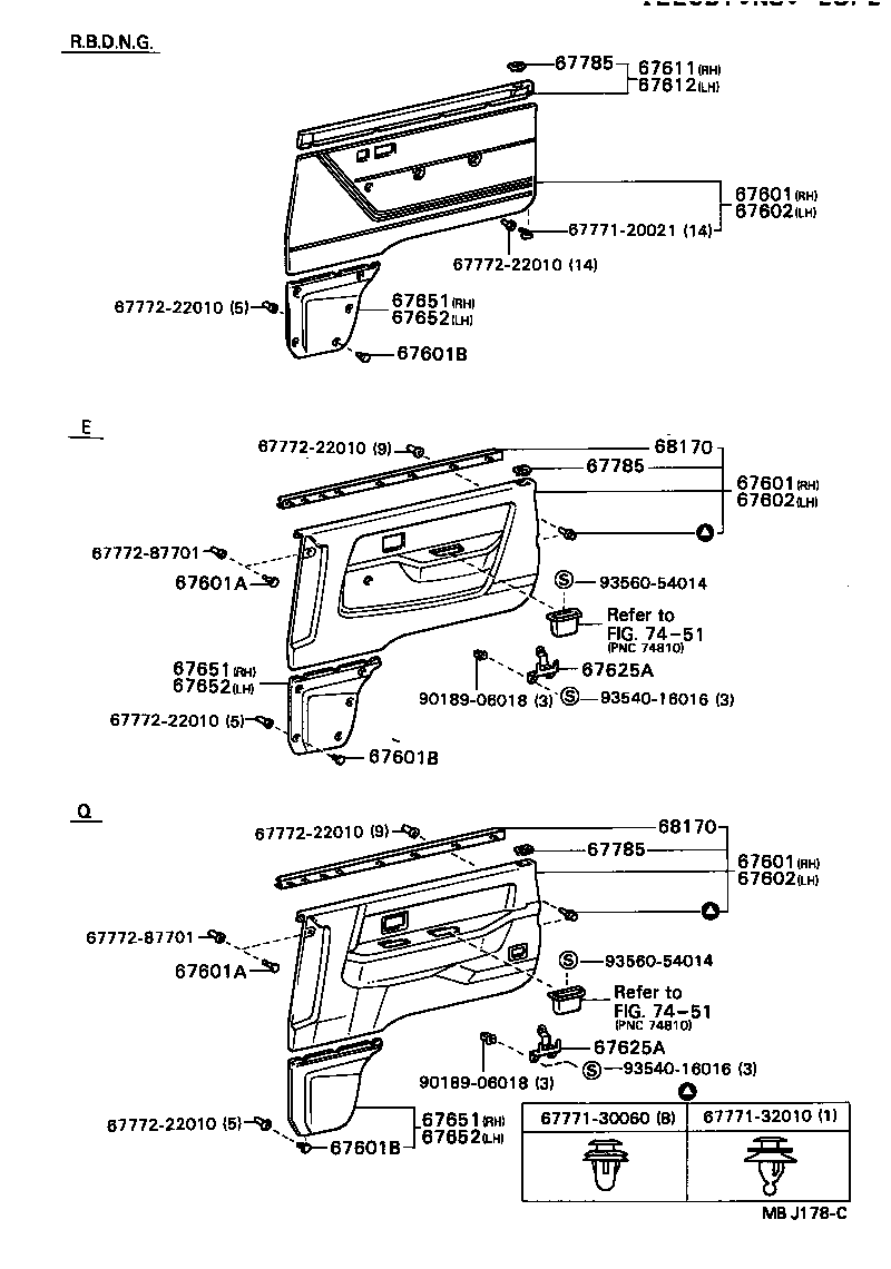 Exploded illustration MBJ178C