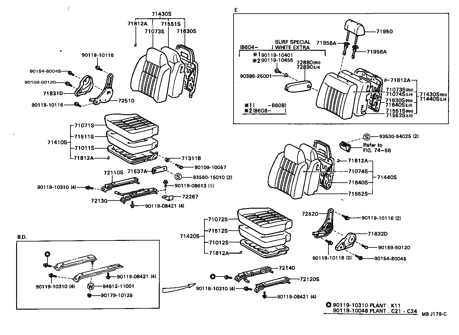 Exploded illustration MBJ179C