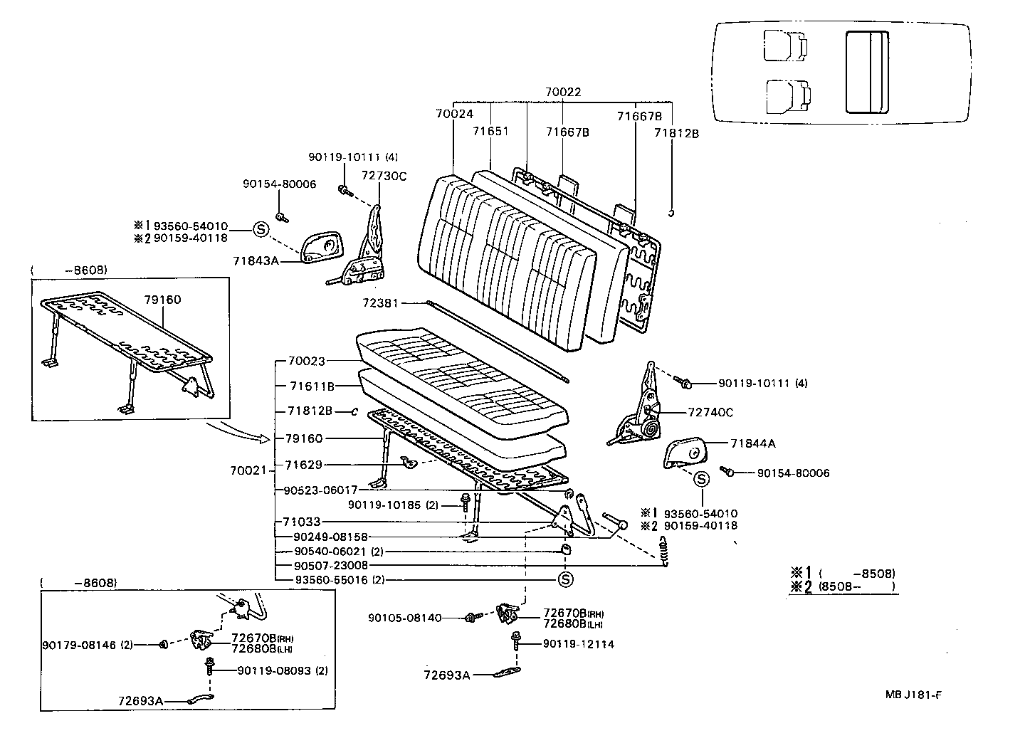 Exploded illustration MBJ181F