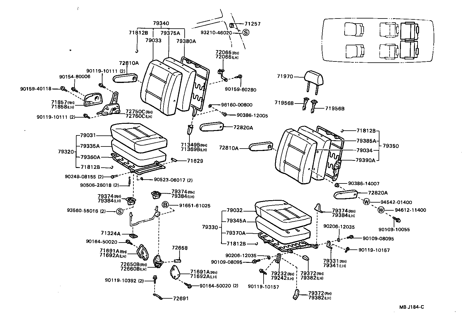 Exploded illustration MBJ184C